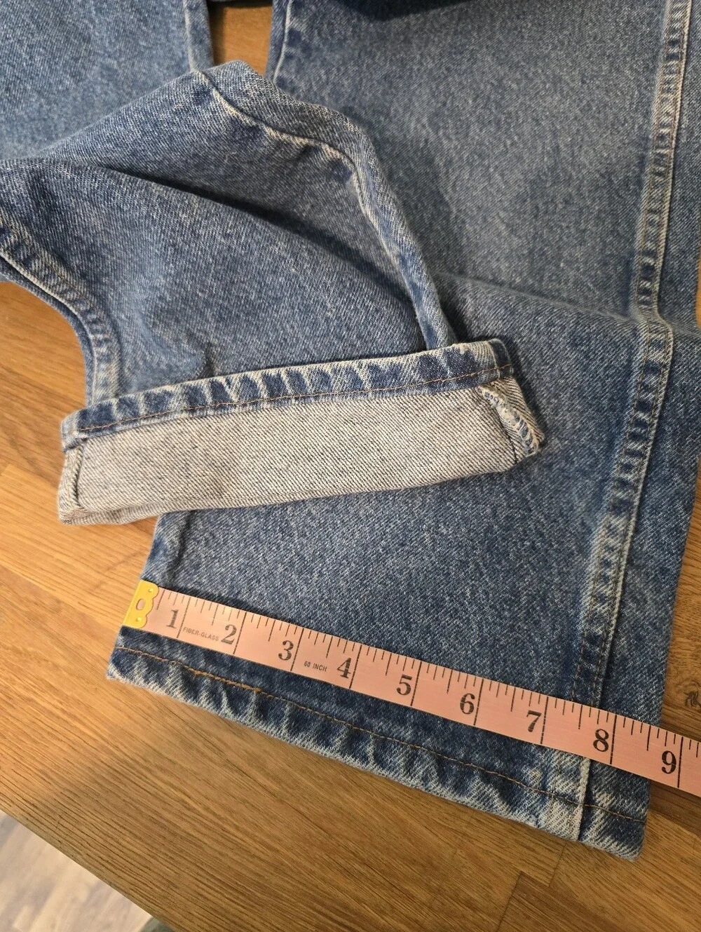 Wrangler Jeans Men's 38 Blue Regular Fit Straight Leg Denim Workwear